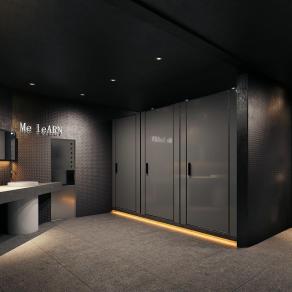 现代酒店公共卫生间 洗手盆